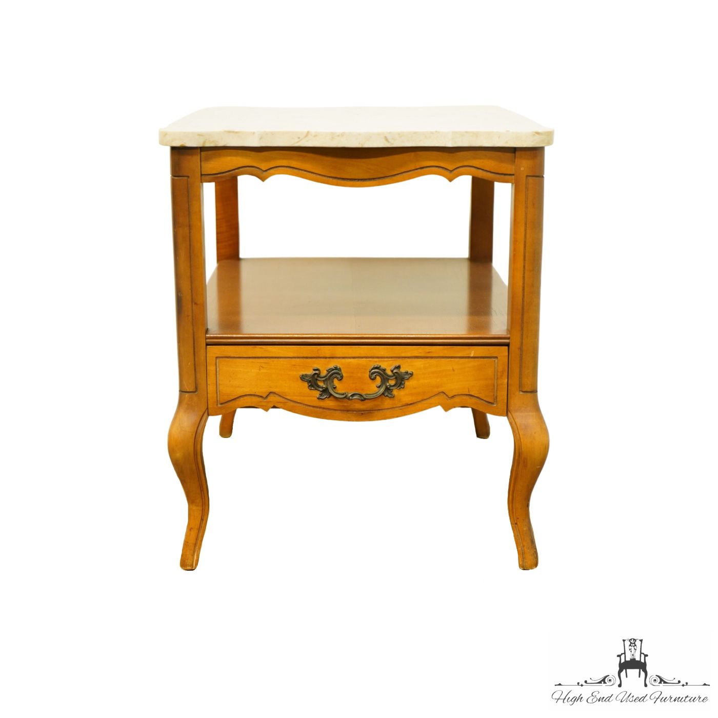 French provincial end tables deals with marble tops