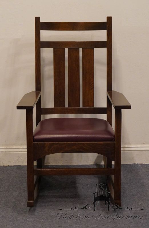 STICKLEY FURNITURE Solid Quarter Sawn Oak Mission Style Rocker Rocking