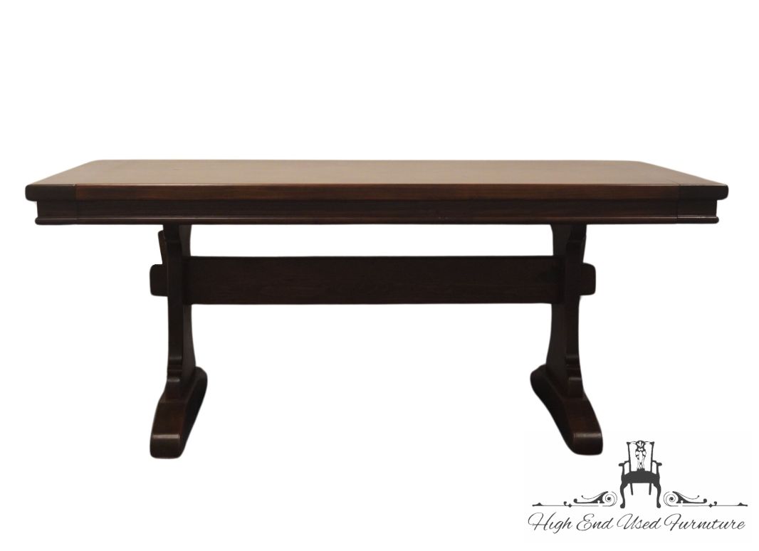 KLING COLONIAL Solid Pine Rustic Americana 70" Trestle Dining Table